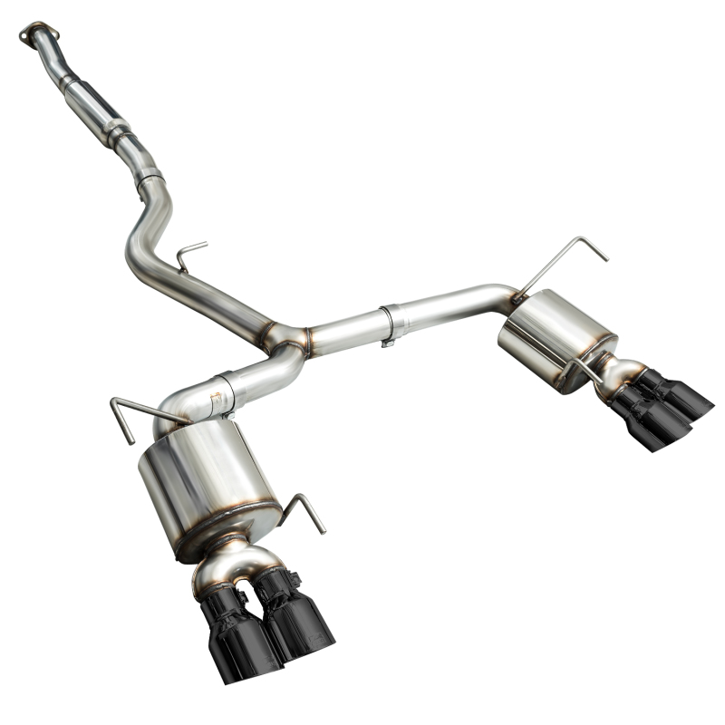Subaru WRX Performance Exhaust - Rear - AWE Tuning - Cat-Back Touring, Diamond Black Tips (102mm) - Diamond Black - `15-`27